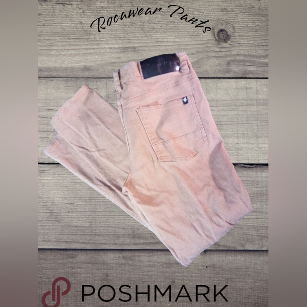 Rocawear Y2K Men's Slim Fit Stretch Reaction Pants Beige/Brown Size 34x32​​